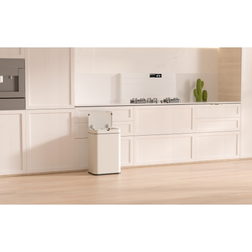 Elpheco Smart Touchless Garbage Bin, 5.3 Gallon Motion Sensor Trash Can with Silent Lid, Fingerprint-Proof, Waterproof, Custom Fit Bags, White