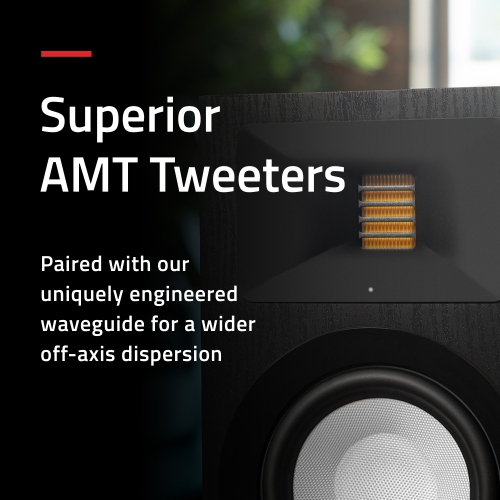 Fluance Ri71 Stereo Powered Bookshelf Speakers with AMT Tweeters, 5" Drivers, 120W Amp - HDMI, Bluetooth, RCA & Sub Out