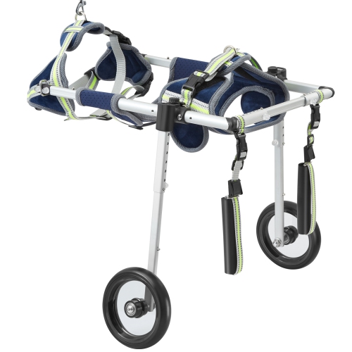 VEVOR 2 Wheels Dog Wheelchair for Back Legs, Pet Wheelchair Lightweight & Adjustable Assisting in Healing, Dog Cart/Wheelchair for Disabled,