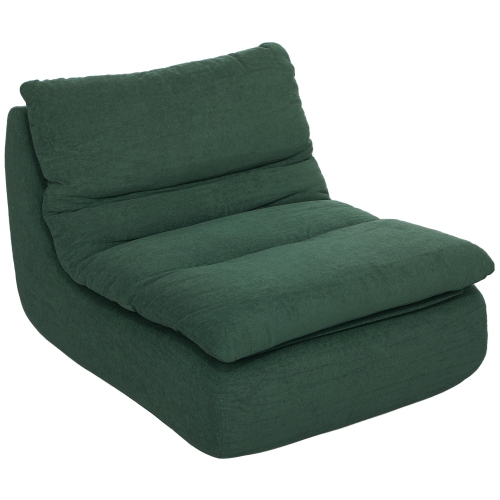 Image 1 of 9.. HOMCOM Foam Sofa with Single Piece Ultra High-Density Foam, Armless Floor Chair, Lazy Floor Sofa Lounge for Living Room, Bedroom and Home Office,