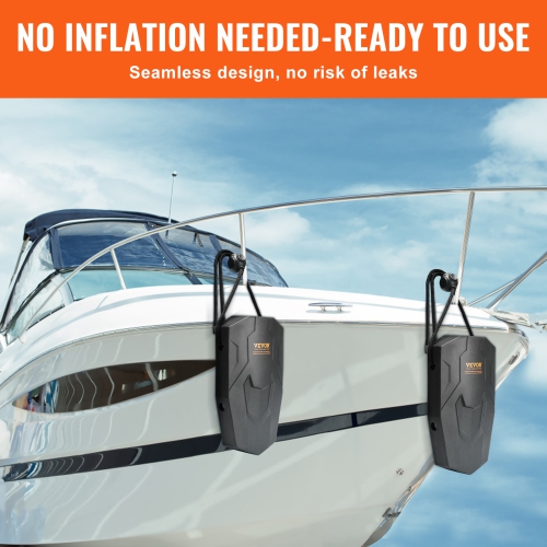 VEVOR 8.6" x 16" Boat Fenders, Boat Bumpers for Docking, Marine EVA Boat Dock Fender Bumper with Ropes, Cord Locks and Storage Bag, for Class A/Class