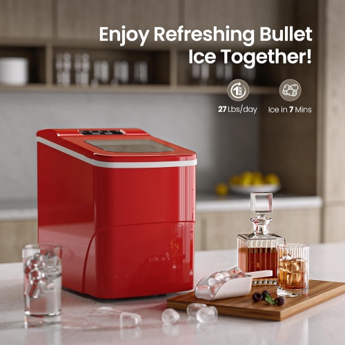 Cowsar Nugget Ice Machine, 66Lbs/Day, Stainless Steel, Built-in & Freestanding, Self-Cleaning, 24H Timer, Perfect for Bars, Cafes & Businesses