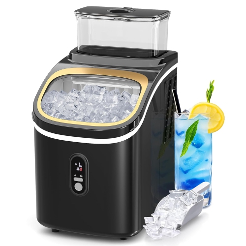 COWSAR Countertop Ice Maker,30Lbs/24H,Automatic Cleaning Function and 24-Hour Timing Ice Machine with Ice Scoop&Ice Basket