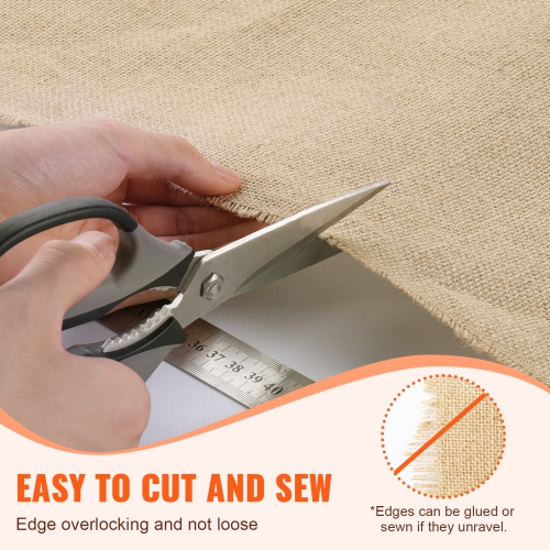 VEVOR 40” x 30 ft Burlap Fabric Roll, 50 x 50 High Density Wide Natural Burlap Fabric Rolls, Jute Fabric Burlap Tree Wrap Roll, for Decor, Crafts,