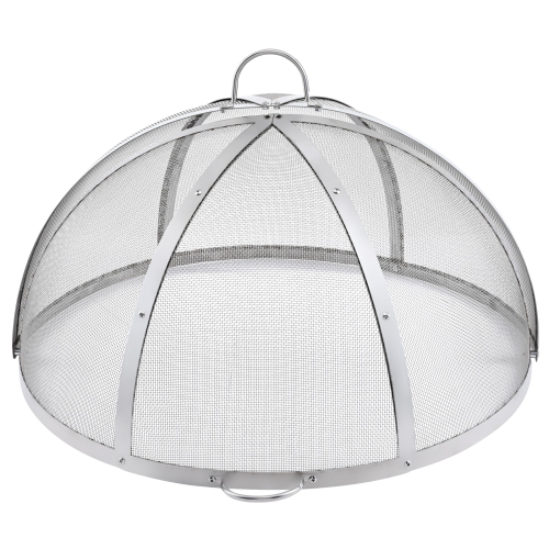 VEVOR 30" Firepit Spark Screen Lid, Outdoor Firepit Ring Cover Round Accessories, Fire Pit Metal Cover, Easy-Opening Stainless Steel Fire Ring Covers