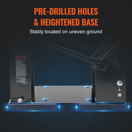 VEVOR 1800 lbs Motorcycle Wheel Chock, Wheel Cradle Holder, Heavy-duty Steel Motorcycle Front Wheel Stand with 3 Adjustable Holes, For 15"-21"