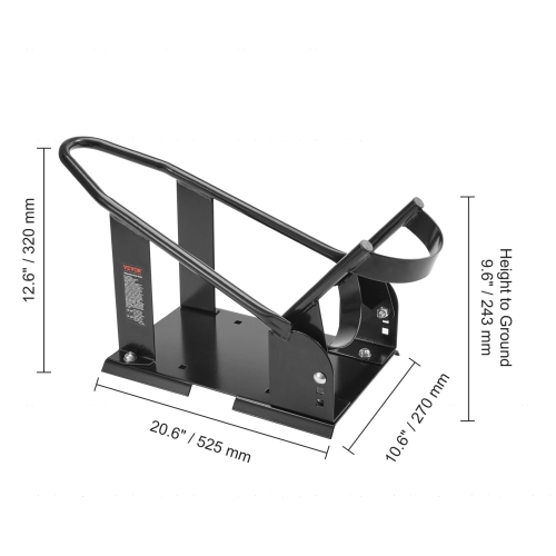 VEVOR 1800 lbs Motorcycle Wheel Chock, Wheel Cradle Holder, Heavy-duty Steel Motorcycle Front Wheel Stand with 3 Adjustable Holes, For 15"-21"