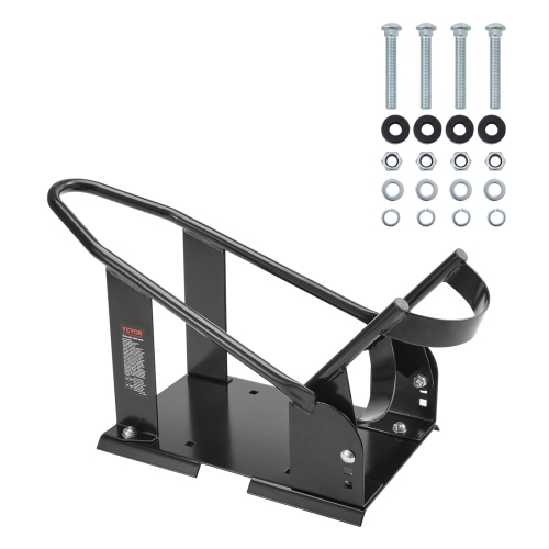 VEVOR 1800 lbs Motorcycle Wheel Chock, Wheel Cradle Holder, Heavy-duty Steel Motorcycle Front Wheel Stand with 3 Adjustable Holes, For 15"-21"