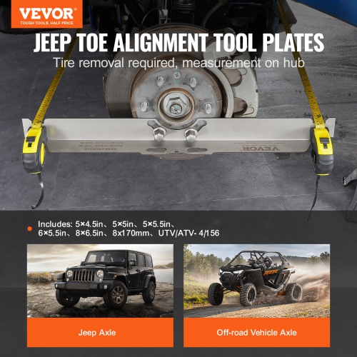 VEVOR 2-Pack Wheel Alignment Tool, Toe Alignment Toe Plates, Stainless Steel Wheel Alignment Tool Plate, Toe Angle Accurate Measurement, Includes