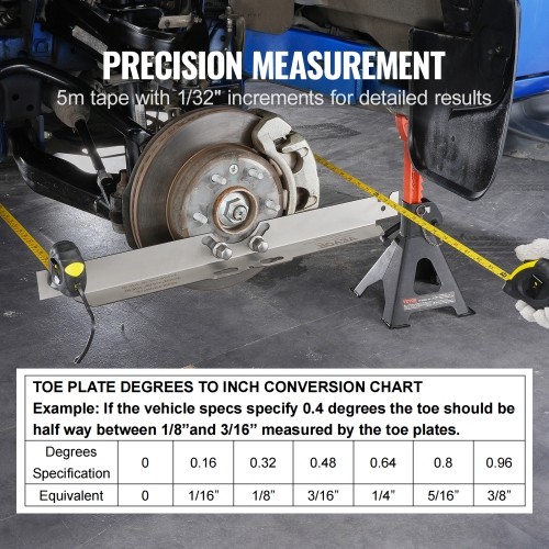 VEVOR 2-Pack Wheel Alignment Tool, Toe Alignment Toe Plates, Stainless Steel Wheel Alignment Tool Plate, Toe Angle Accurate Measurement, Includes