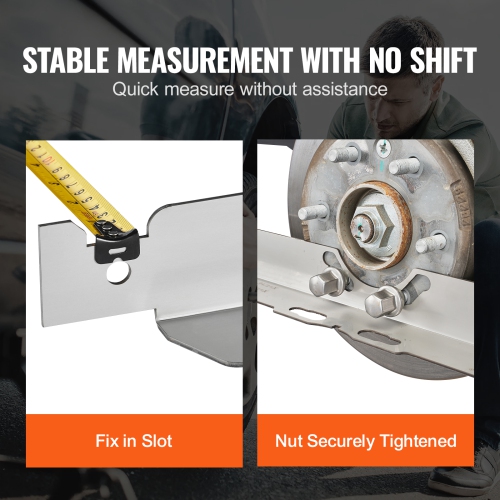 VEVOR 2-Pack Wheel Alignment Tool, Toe Alignment Toe Plates, Stainless Steel Wheel Alignment Tool Plate, Toe Angle Accurate Measurement, Includes