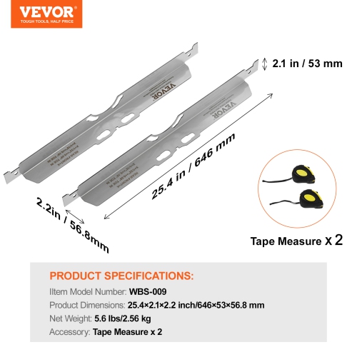 VEVOR 2-Pack Wheel Alignment Tool, Toe Alignment Toe Plates, Stainless Steel Wheel Alignment Tool Plate, Toe Angle Accurate Measurement, Includes