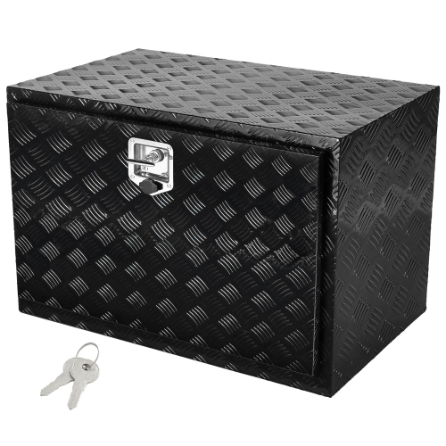 VEVOR  48" X 24" X 24" Underbody Truck Box, Pickup Storage Box, Heavy Duty Aluminum Diamond Plate Tool Box w Lock And Keys, Waterproof Trailer
