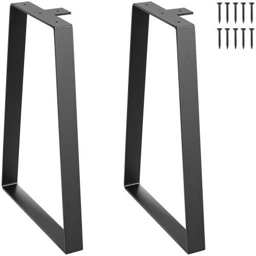 Image 1 de 9.. VEVOR 16 inch Trapezoid Steel Table Legs, Replacement Furniture Legs Set of 2 for DIY Coffee Tables, Modern Desks, Bench, Max Load 400 lbs Heavy