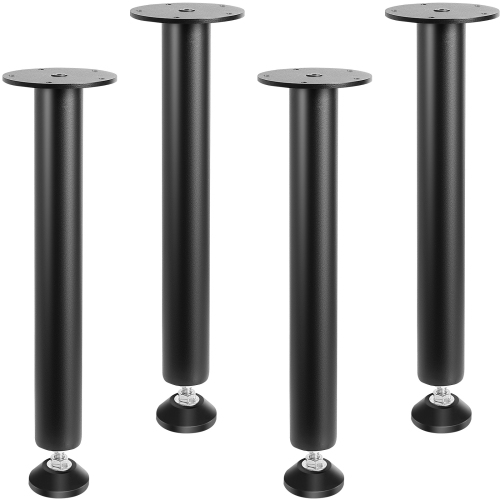 VEVOR 16 Inch Adjustable Desk Legs, Reinforced Steel Office Table Furniture legs Set of 4 for DIY, 1200 lbs Load Capacity, Heavy Duty Desk Legs with