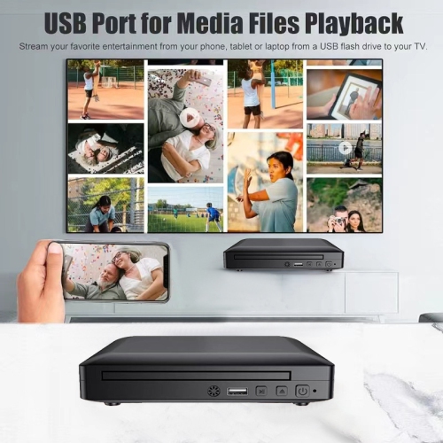 Mini HD DVD Player,CD Player for Home,DVD Players for TV, HDMI & RCA Cable Included,HD 1080P,All Region,Breakpoint Memory,Built-in PAL/NTSC,USB 2.0