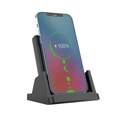 30W Wireless Charger Pad Stand Desktop Ultra-thin Mobile Phone Fast Charging Dock Station For iPhone 15 14 13 12 Samsung Xiaomi(Elegant black)