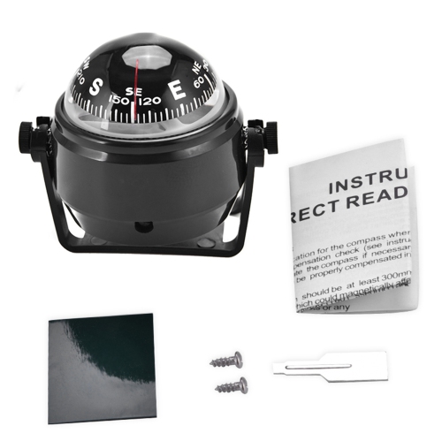 Black Electronic Adjustable Military Marine Ball Night Vision Compass for Boat Vehicle