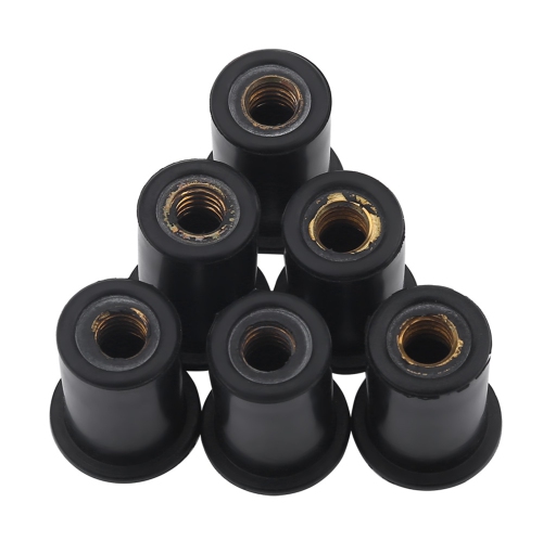 Écrous de puits en caoutchouc durable M6 6 pièces Boulons de pare-brise pour motos Kayak Canoe Boats