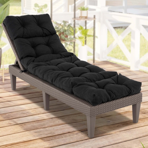 Costway 73" Lounge Chaise Cushion Padded Recliner Cushion Indoor Outdoor