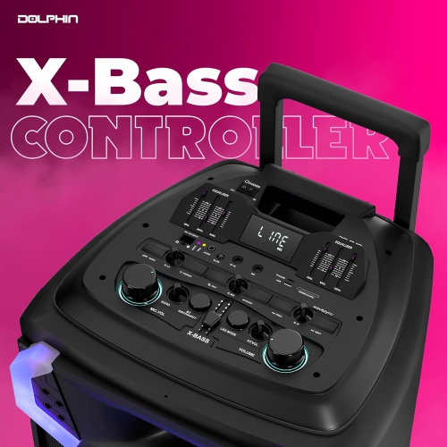 Dolphin SP-3115RBT Portable Bluetooth Party Speaker with Hi Power 15" Woofer