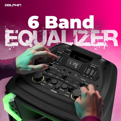 Dolphin SP-3115RBT Portable Bluetooth Party Speaker with Hi Power 15" Woofer