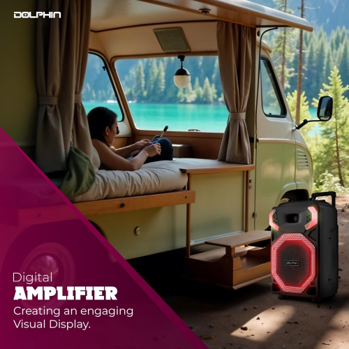 Dolphin SP-3115RBT Portable Bluetooth Party Speaker with Hi Power 15" Woofer