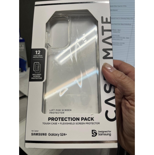 Ensemble de protection Case-Mate Étui Tough + protecteur d'écran Flexishield pour Galaxy S24+ de Samsung
