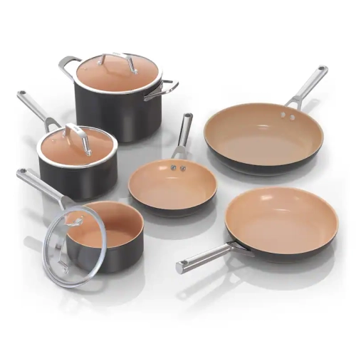 Boîte ouverte - Batterie de cuisine de 9 pièces en céramique Extended Life Premium de Ninja