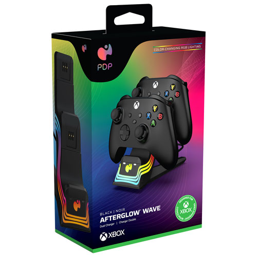 Chargeur double Afterglow Wave de PDP pour Xbox Series X|S/Xbox One/PC - Noir