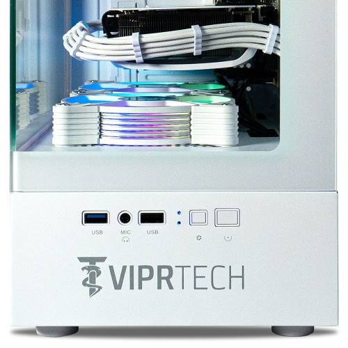 ViprTech Stryker 3.0 Gaming PC - AMD Ryzen 7, NVIDIA RTX 3060 12GB, 16GB DDR4, 1TB SSD, WiFi BT, Win 11 Pro, Desktop Computer Prebuilt, White