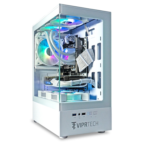 ViprTech Stryker 4.0 Liquid-Cooled PC - AMD Ryzen 7, NVIDIA RTX 5060 8GB, 16GB DDR4 3200, 1TB NVMe SSD, WiFi BT, Win 11 Pro, Gaming Desktop Computer