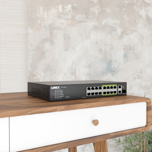 Lorex 16-Port Unmanaged Switch and 250W Power Budget