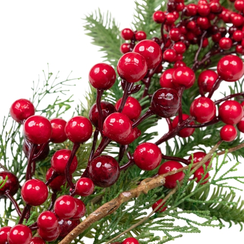 Cedar, Pine and Berries Artificial Christmas Garland - 5' - Unlit