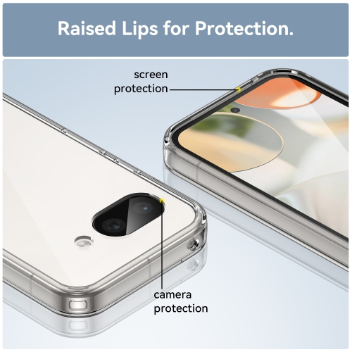 XCRS Slim Hardshell Transparent Crystal Clear Acrylic Cover, Complete Protection Hard Case for Google Pixel 9a