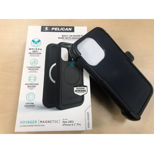Pelican Voyager Magnetic with MagSafe Black Case and Holster - iPhone 13 Pro
