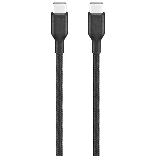 Best Buy Essentials Braided 1.2m (3.9 ft.) USB-C Cable (BE-MCA4CCB-C) - Black - Only at Best Buy
