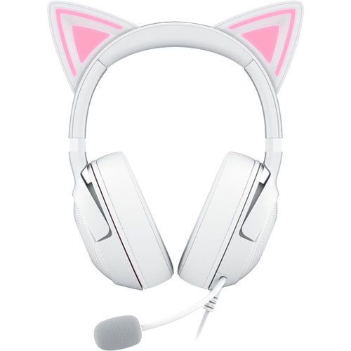 Casque de jeu avec microphone Kraken Kitty Edition V2 de Razer - Blanc
