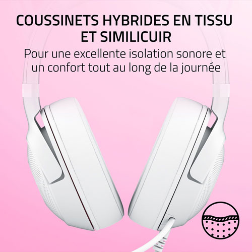 Razer Kraken Kitty Edition V2 Gaming Headset with Microphone - White