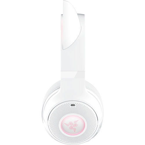 Casque de jeu sans fil avec microphone Kraken Kitty Edition V2 de Razer - Blanc