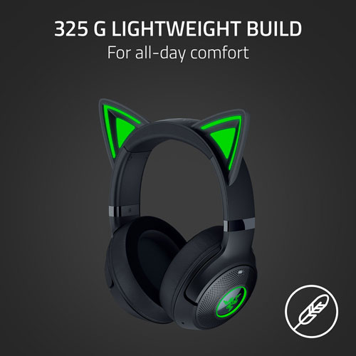 Razer Kraken Kitty Edition V2 Wireless Gaming Headset with Microphone - Black