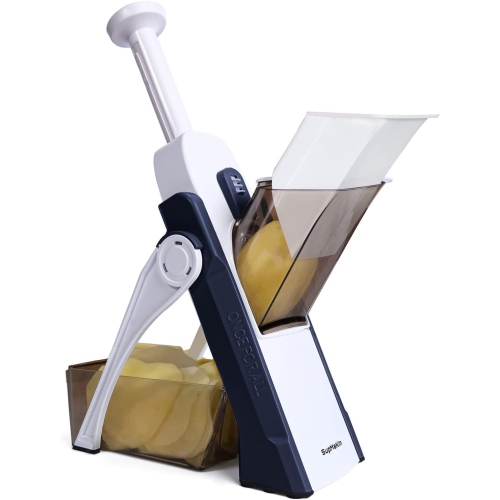 Image 1 de 6.. Mandoline de SupMaKin pour la cuisine, hachoir à légumes ajustable avec lame intégrée