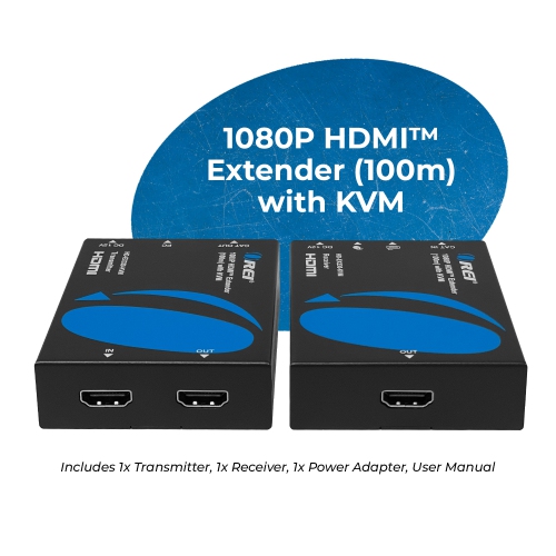 OREI 1080p HDMI Extender - 330ft (Cat6) (HD-EX330-KVM)