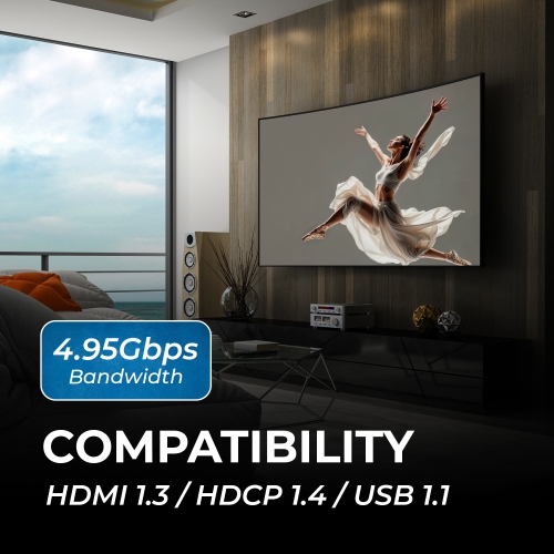 OREI 1080p HDMI Extender - 330ft (Cat6) (HD-EX330-KVM)