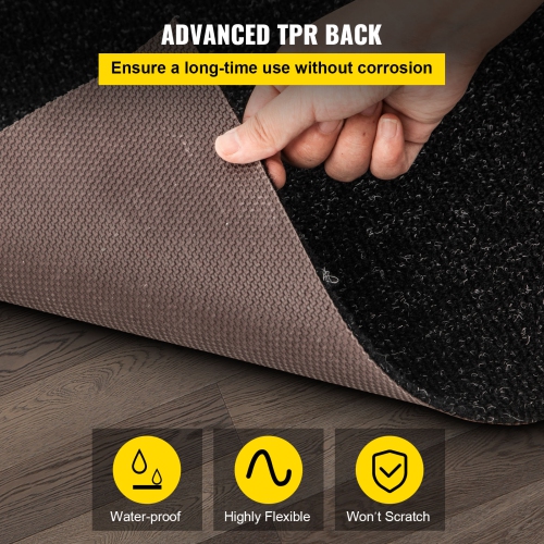 VEVOR 6 x 36 ft Marine Carpet, Boat Carpeting, Charcoal Black Marine Grade Boat Carpet, Indoor/Outdoor Marine Carpeting with Water-proof TPR Backing,