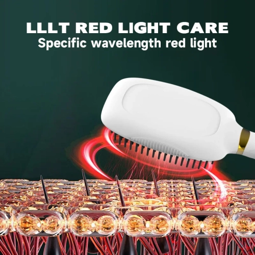 Applicateur d'huile capillaire Red Light Therapy Brosse de massage électrique pour le cuir chevelu peigne de massage