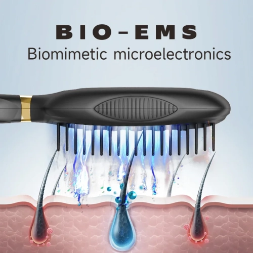Applicateur d'huile capillaire Red Light Therapy Brosse de massage électrique pour le cuir chevelu peigne de massage