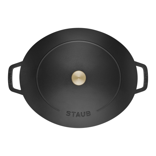 STAUB La Cocotte 5.5 L Cast Iron Oval French Oven, Black
