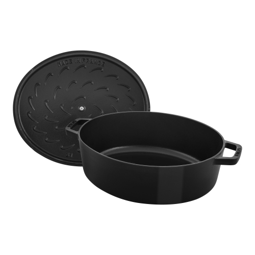 STAUB La Cocotte 5.5 L Cast Iron Oval French Oven, Black