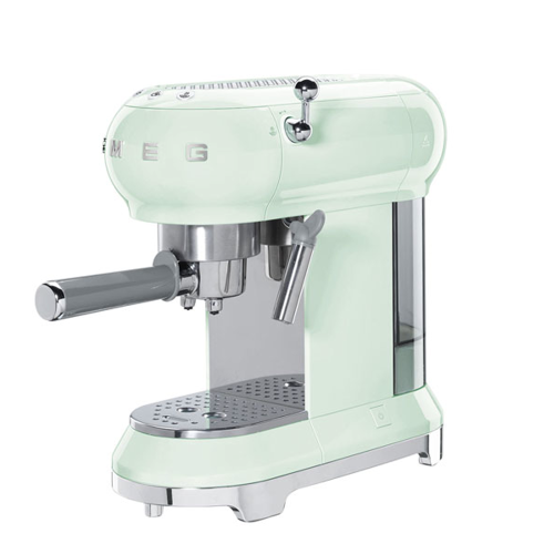 Boîte ouverte - ECF02PGUS Machine à espresso manuelle des années 50 de Smeg avec pression de 15 bars - Vert pastel